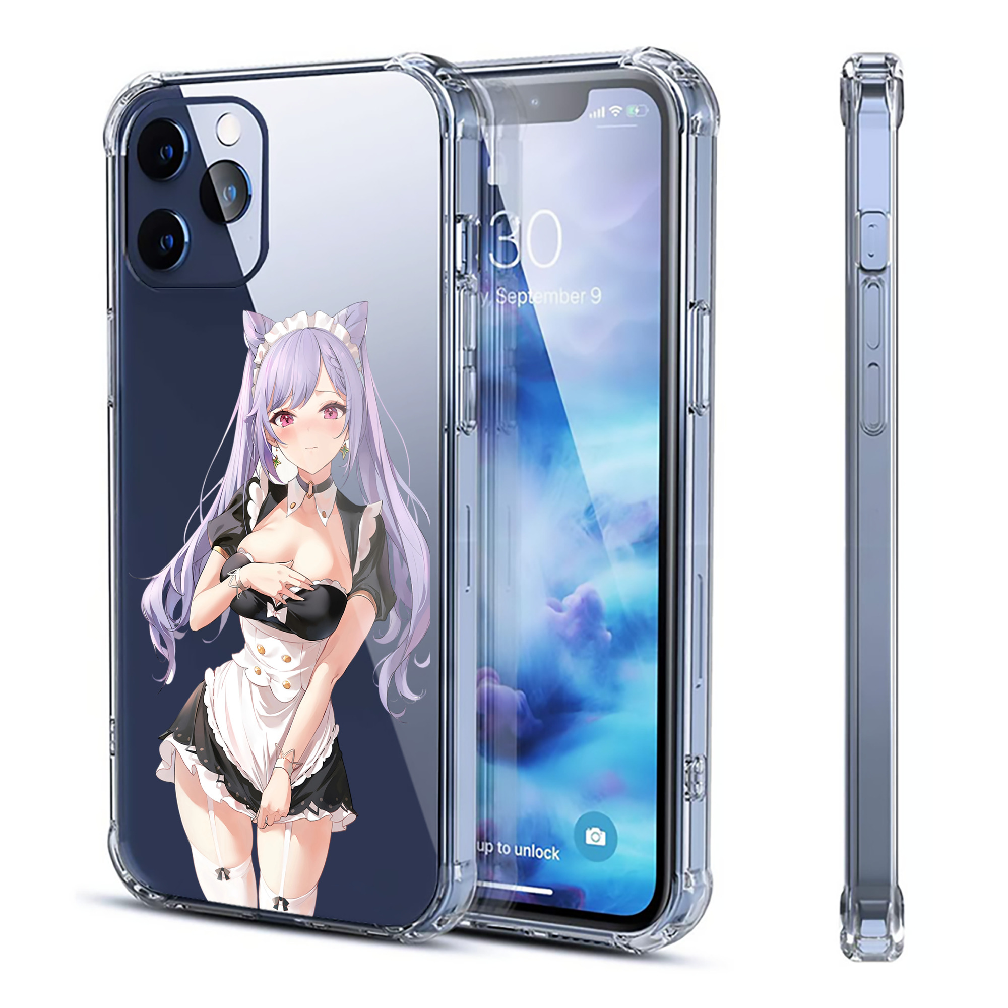 げんし神 刻晴 こくせい genshin Kokusei 【iPhone 12シリーズ対応】透明スマホケース（クリアソフトケース）